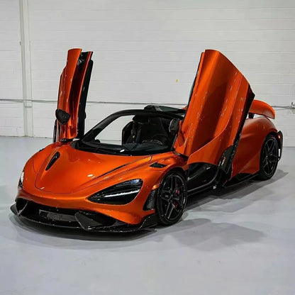 Ultra Glossy Orange Metallic Vinyl Wrap Film Roll With Air Release Self Adhesive Car Wrapping Motorcycle DIY Decal Sticker