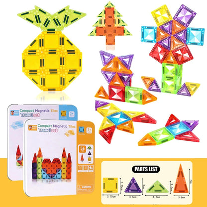 Mini Size Magnetic Building Blocks Portable Magnet Designer Construction Set Model Building Educational Toys for Children Gifts