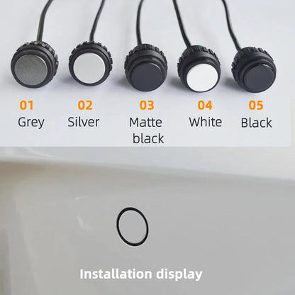 Plane Car Reverse Parking 16.5MM 8 Sensors Backup Radar Parktronic for Bumper Adjustable Depth Digital Display Obstacle Distance