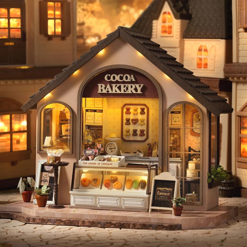 3D Puzzle Doll House Assembly Building Model Kit DIY Mini Wooden DollHouse Making Room Toys Home Bedroom With Furniture Gifts