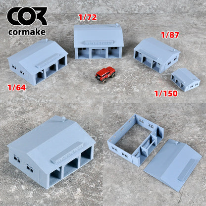 Assembly Architectural Model Cafe Coffee House Shop Building Railway Railroad Diorama Scale Model Kit HO O 1/64/72/87/150