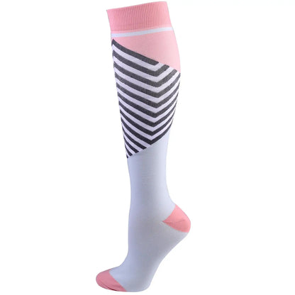 58 Styles Compression Socks 30 Mmhg Heart Star Stripe Socks New Unisex Golfs Tube Thigh Men Outdoor Long Pressure Stockings