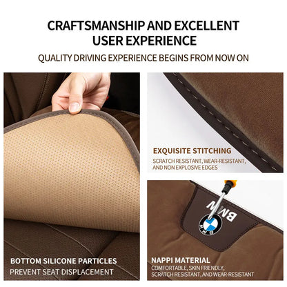 For BMW 3D Flannel Car Seat Cover Winter Warm Seat Cushion Anti Slip Auto Front Chair Seat Pad E90 E60 E46 E39 F30 F10 E87 X3 X4