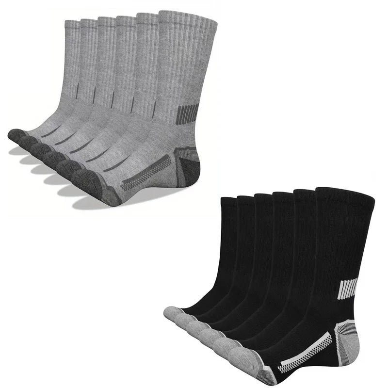 12Pairs of MEN'S Sports Socks, Sweat Absorbing, Comfortable and Breathable, Suitable for Basketball Training and Outdoor Running