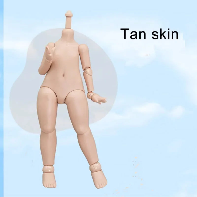 Original 1/6 Doll Parts White/Tan Skin 2.0 Version Doll's Body for Imomodoll Soft Rubber Diy Toys Girls Dress Up Birthday Gift