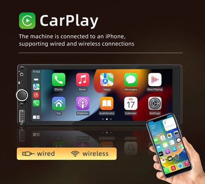 Car Intelligent Systems Android 13 1din Player Wireless Carplay Android Auto WIFI Internet GPS Navigation RDS BT Auto Stereo