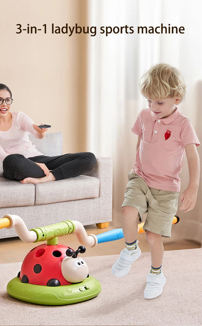 4 Styles Ladybug Multifunction Exercise Machine Ferrule Jump Rocket Launcher Toy Sports Entertainment Game Outdoor Educational