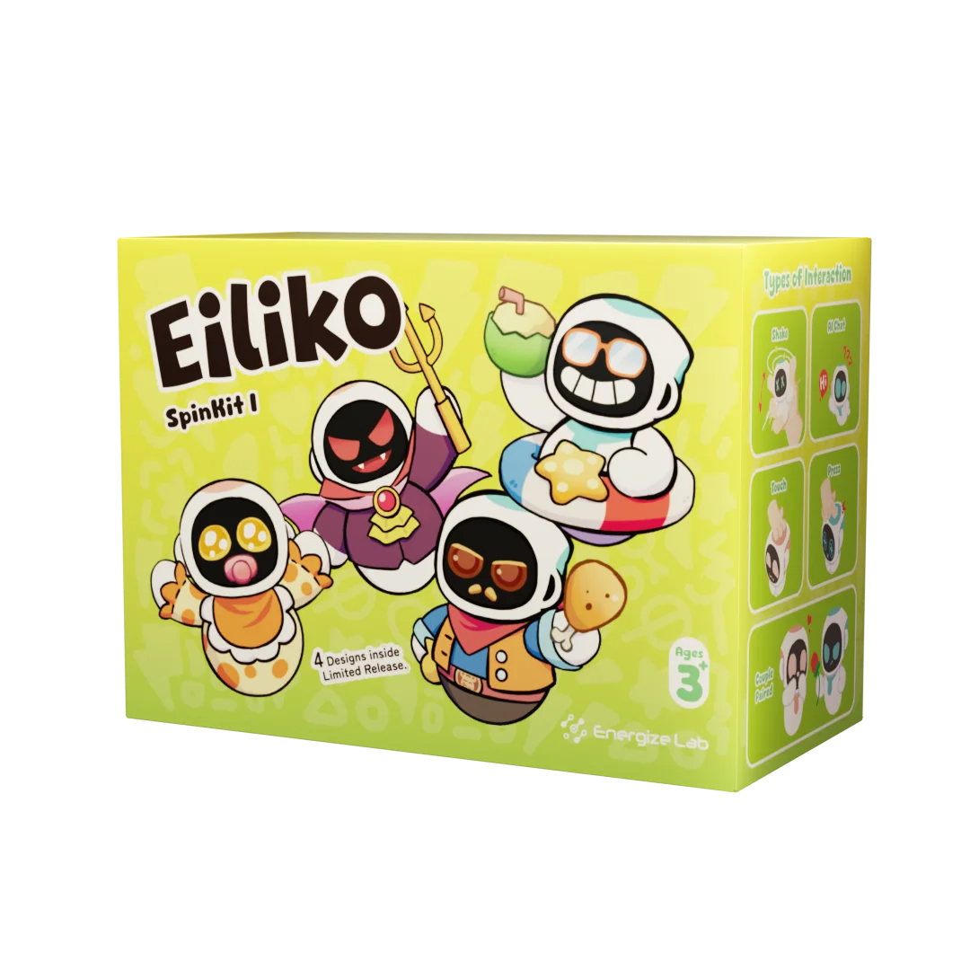 ENERGIZE LAB Eiliko Aquamarine Your Tiny AI Charm Robot That Matches Every Daily Outfit,Fun Electronic Pendant Toys,for Couples