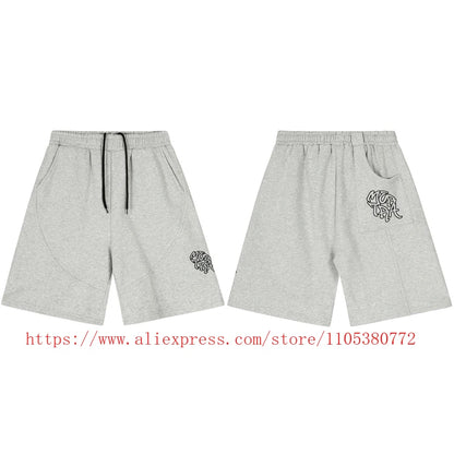 High Street Trendy Men's Mertre Denim Shorts Summer Loose Versatile Straight Leg Heavy Fabric Pants Stock
