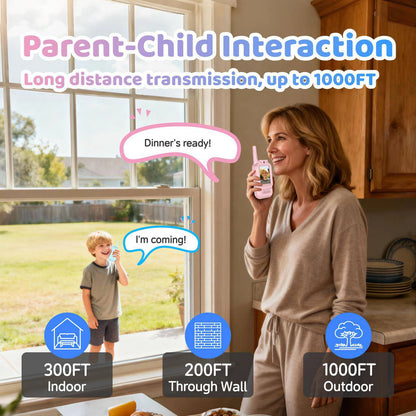 Walkie Talkies 2 Pack Rechargeable Walkie Talkies With HD Camera Voice Changer Talkies for Travel Birthday Ages 3-10 Gfits
