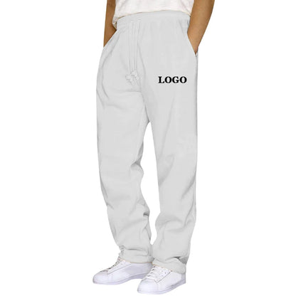 Customized Straight Leg Jogger Pants Men Autumn Winter Personality Printed Thicken Sweatpants Pocket Trousers Streetwear S - 5XL