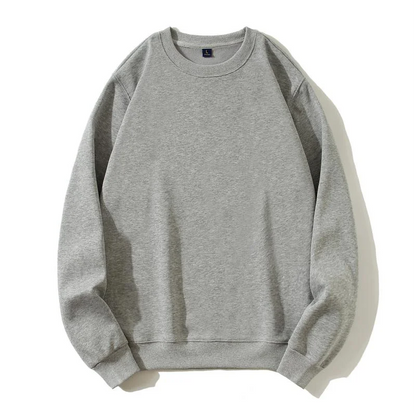 Fashion 100%Cotton Round Neck Sweater with fleece Custom Logo Printed Personal Group Brand Embroidery Design Men and Women thick
