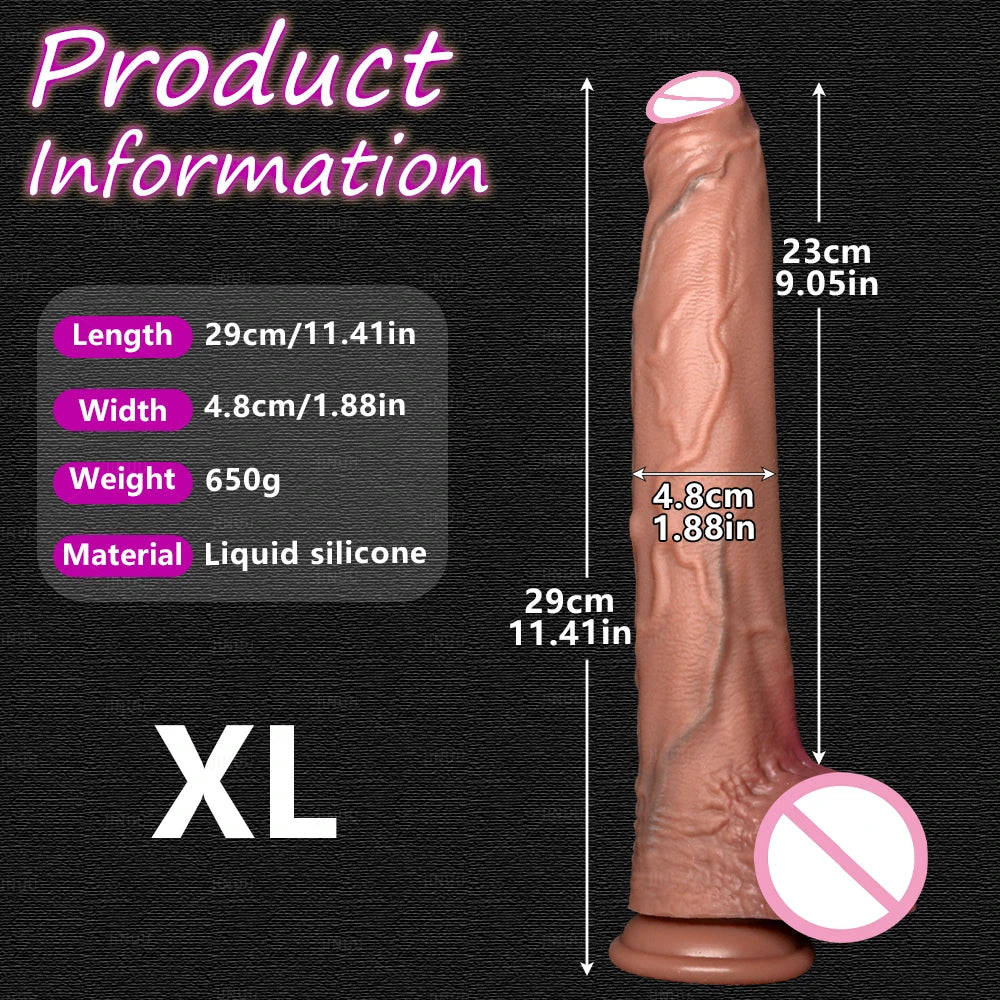 Realistic 5 Sizes Big Dildo Silicone Suction Cup Huge Penis Couples Masturbation Soft Cock Woman Man Anal Adult Sex Toy