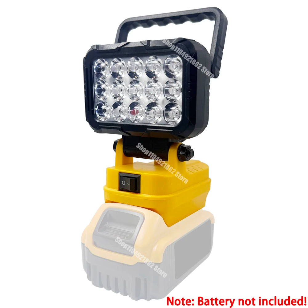 Power Tool Parts for Makita for Milwaukee for Dewalt 18V Lithium Battery LED Work Lights Lamp Hand Lantern Spotlight USB Charger