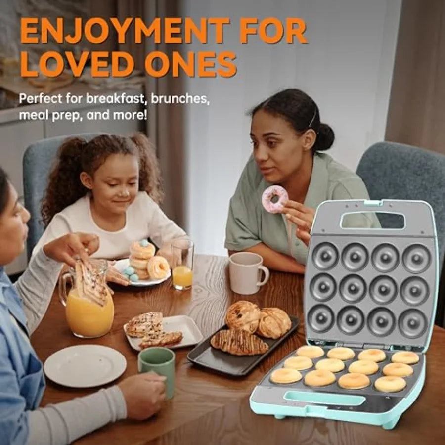 Mini Donut Maker Machine Bake 12 Mini Doughnuts Maquina Para Hacer Donas Perfect for Breakfast Snacks Desserts and More