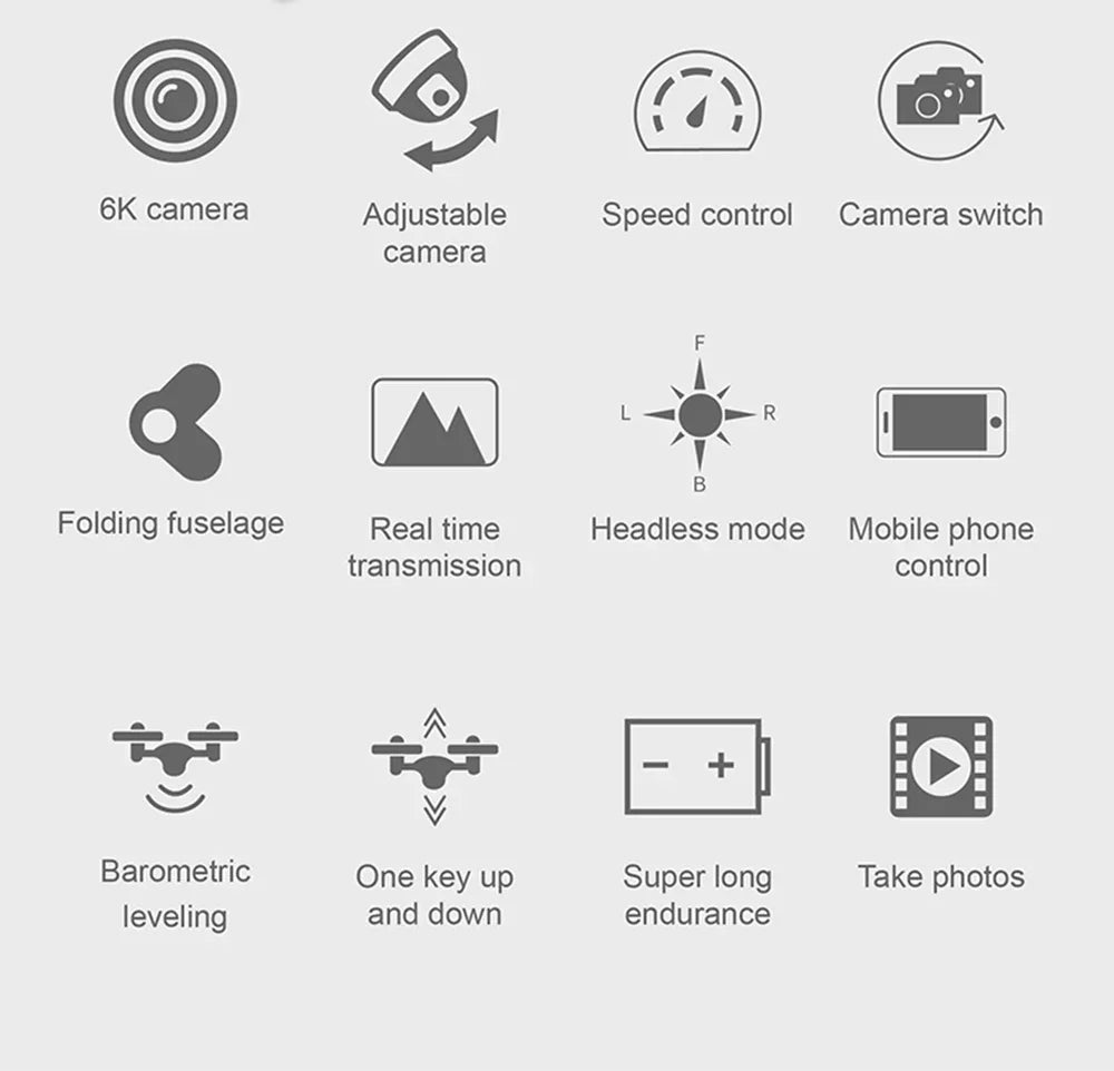 E99 Folding Drone Quadcopter Remote Control Handle Four Axis Aircraft HD 4K Photography UAV Altitude Fixation