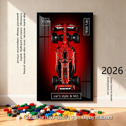 2026 NEW Wall Mount Display box Display Wallboard suitable for LEGO 42207F1 SF-24 building block car model  Photo Frame