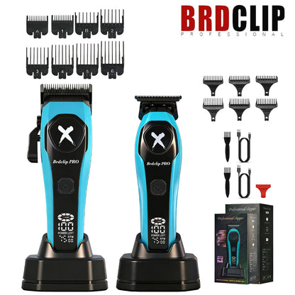 BRDCLIP 619 339 Hair Clippers Cordless Clippers Barber Electric DLC T-Blade Trimmer Portable Detail Trimmer LED Trimmer for Men