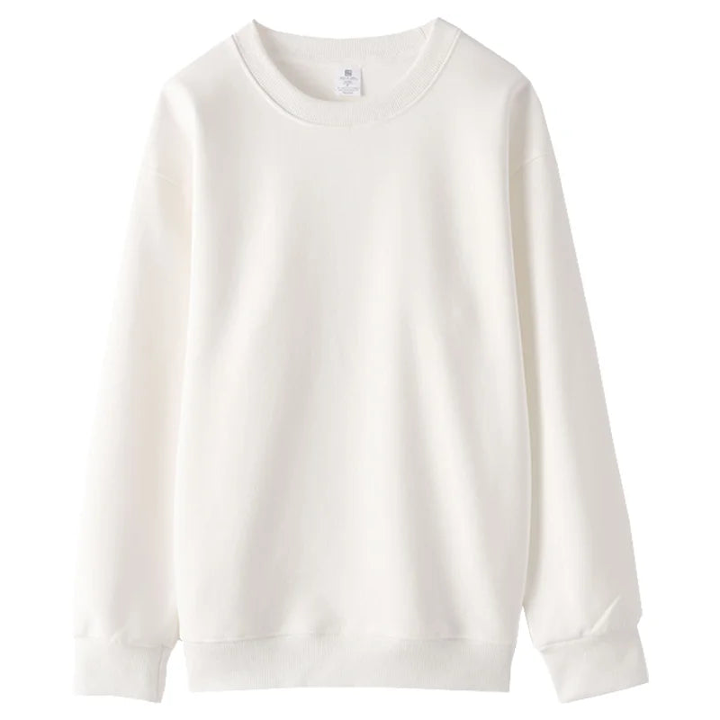 Simple Versatile Sweatshirt Custom Logo Thin Sweatshirt Embroidery Company Brand Solid Color Sweatshirt Printing Design