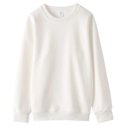 Simple Versatile Sweatshirt Custom Logo Thin Sweatshirt Embroidery Company Brand Solid Color Sweatshirt Printing Design