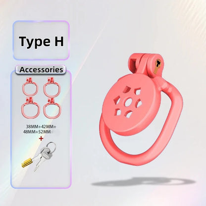 Male Chastity Cage Resin Breathable Design Secure Lock Anti Removal Discreet Device Adjustable Ring Personal Wellness Adult Toy