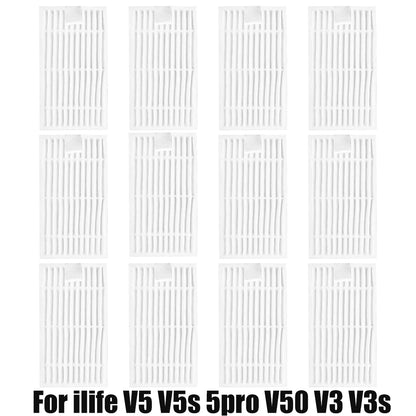 For ilife v5s v5 pro x5 V5 V3 v5s pro V50 V55 side Brush hepa Filter Mop Cloth magic paste accessories  vacuum cleaner parts