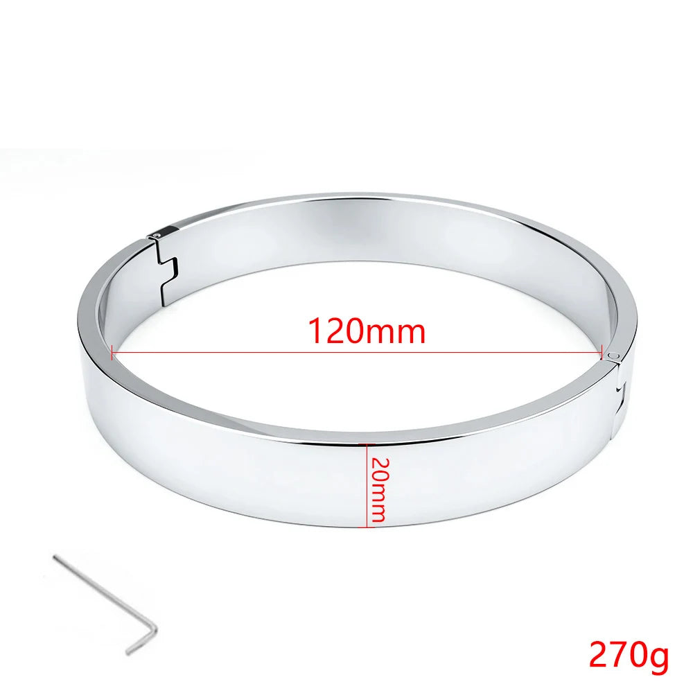 BDSM Collar Metal Bondage Collar Slave, 2 Size Neck Coller Sex Slave Role Play Necklace For Women Restraint BDSM Bondage Toys