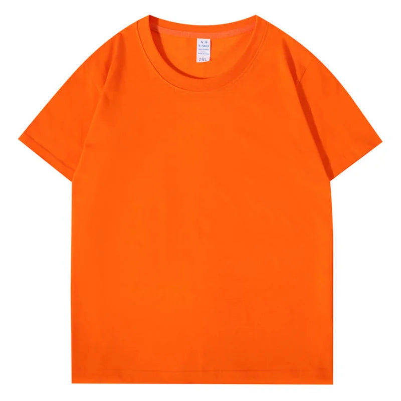 100% Cotton T-shirt Custom Logo Print Image Men and Women Clothes Diy Enterprise Embroidery Team Culture Short Sleeved Tops