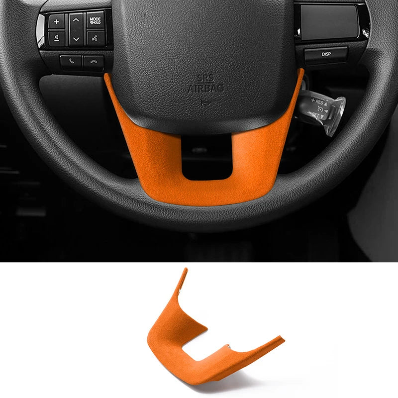Made of Alcantara For Toyota Hilux / Fortuner Standard Sport Version Car Steering Wheel Boot Cover Interior Tuning Accessories