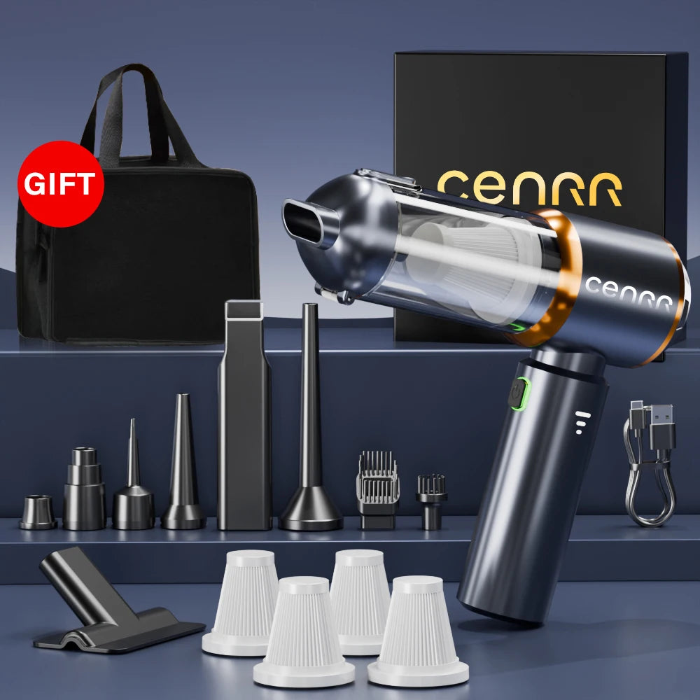 CENRR NEW Car Vacuum Cleaner Mini Powerful 998000PA Portable Vacuum Cleaner for Home Appliance Handheld Blower Car Cleaner