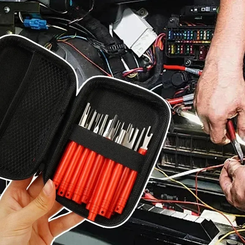 Red Terminal Removal Tool Kit Electrical Connector Pin Removal Auto Automatic Transmission Cable Plug Removal Tool Accessories