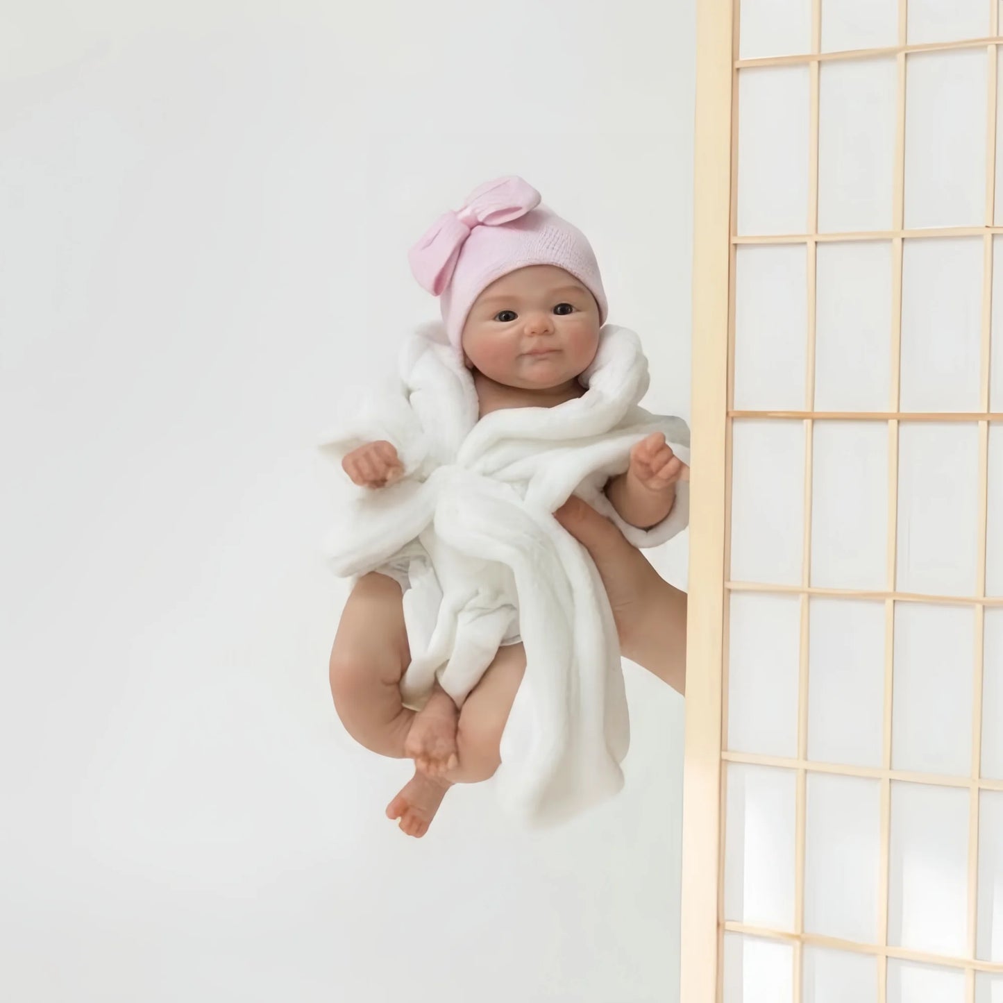 AnjoDoll 2 Sets Of Clothes 13Inch Open Mouth Silicone Reborn Doll Washable Handmade Doll Toy Ideal Gifts