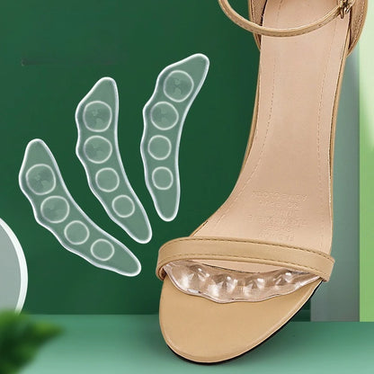 2pcs Non-slip Insoles Stickers for Women High Heels Flip Flop Sandals Silicone Inserts Self-adhesive Foot Patch Gel Forefoot Pad
