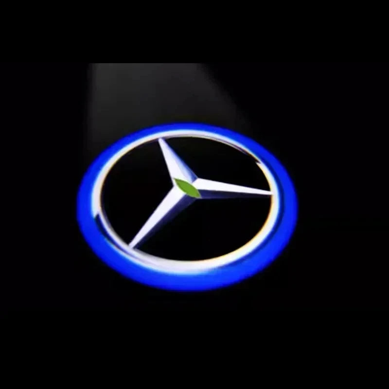 QQ 2pcs Car door welcome light logo Emblem Mercedes Benz AMG A C E GLC GLA GLE GLB Class W177 W205 W212 W213 X253 X156 W166 X247
