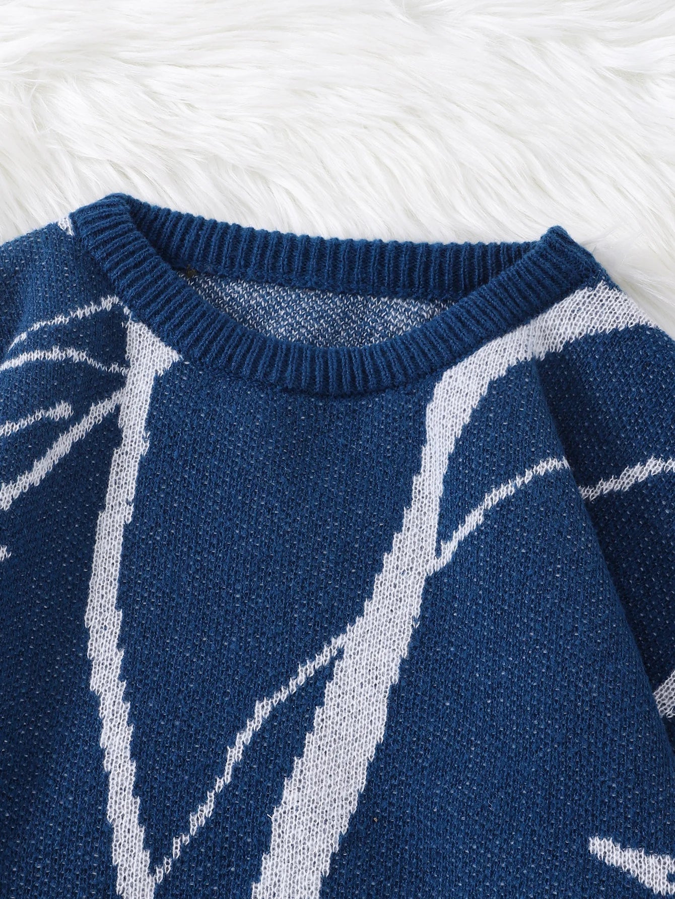 Street Graffiti Pattern Pullover Sweater, Casual Round-Neck Knit Men's Pullover, Suitable for Everyday Wear, Unisex Top for Going Out, Regular Fit, Suitable for Autumn and Winter