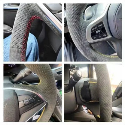 Custom DIY Carbon Fiber Suede Cupra R Leon ST Cupra Leon ST Cupra Ateca Cupra Ateca FR Car Steering Wheel Cover For Seat Leon