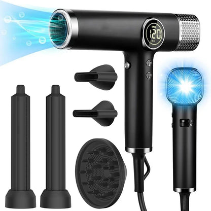 110000RPM Professional Hair Dryer Brushless Negative Ions Blow Dryer 1800W Powerful Lownoise 5 in 1 Salon Hair Airwrap Styler