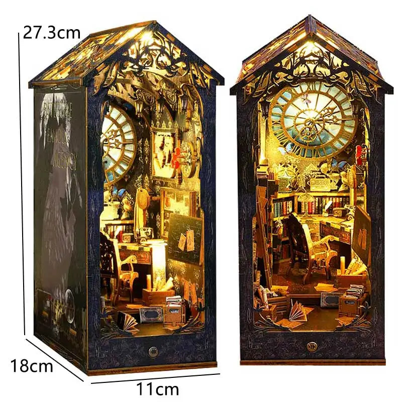 DIY Book Nook Kits 3D Puzzles Wooden Bookshelf Miniature Building Kits Home Decor Creative Dollhouses For Adults Xmas Gifts