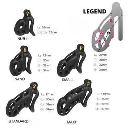 Male Penis Lock Chastity Cage with Lock and 4 Rings Resin Virginity for Men Breathable Cock Ring Penis Fetish Restrain Sexy Toys