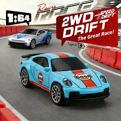 2026 Upgraded RC Car 1:64 Mini Alloy RC Drift Car Easy to Carry, 60mins Life.  Exquisite Gift Box An Ideal Toy Gift for Children