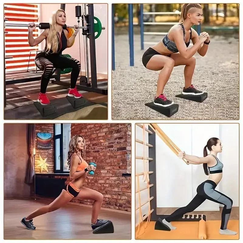 Yoga Insole Insert 3pcs Wedge Stretch Slant Boards Adjustable Bricks Squat Wedge Blocks For Exercise Gym Fitness Accessories