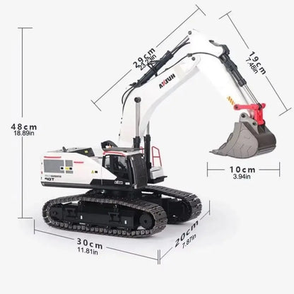 Huina 1594 Full Metal Remote Control 1592 Excavator 1/14 Electric Heavy Duty  22 Channels Rc Excavator For Children Toys Model
