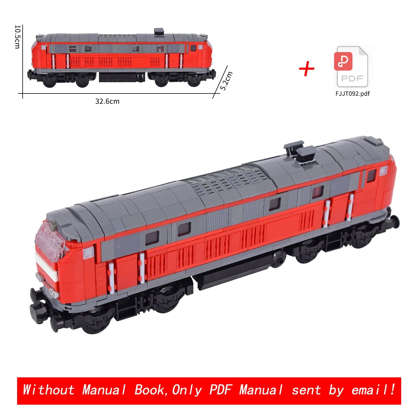 26cm Retro Double-Deck Passenger Train Car Building Blocks Model Green Gray Classic Train Display Toy for Hobbyists