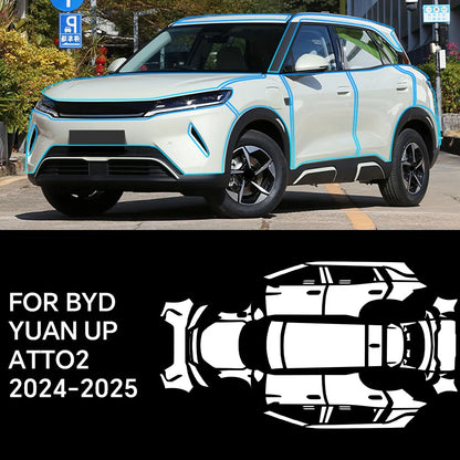 Paint Protection Film Clear Vinyl Gloss Self Healing Wrap Precut Full Car Anti-Scratch UV Protection For BYD Yuan UP ATTO 2 2024