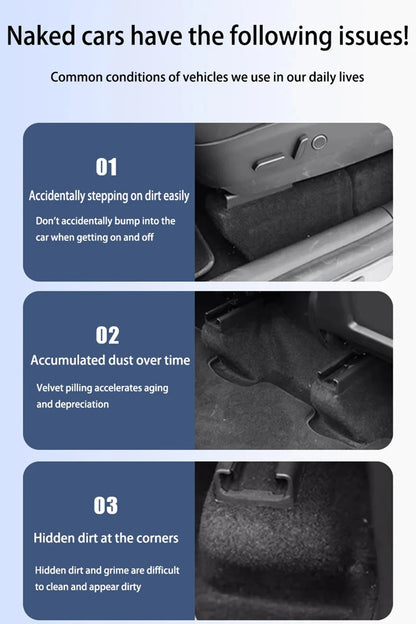 Underseat Protector Seat Track Cover for Tesla Model Y Juniper 2025 2026 Seat Slide Rail Pad Guard Anti-Kick Pad Accessories