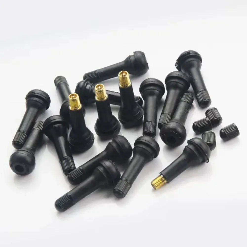 20/50/100pcs Universal Snap-in Car Tubeless Tyre Valve Stems Rubber Alloy Vacuum Tire Air Valve for Auto Motorcycle