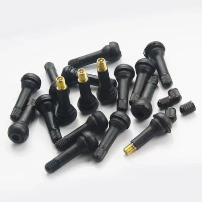 20/50/100pcs Universal Snap-in Car Tubeless Tyre Valve Stems Rubber Alloy Vacuum Tire Air Valve for Auto Motorcycle