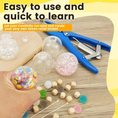 1 Set Fun Tear Resistant DIY Craft Supplies Clear Refillable TPR Empty Ball Skin Non Toxic Stretchy Fidget Ball Toy Party Favors