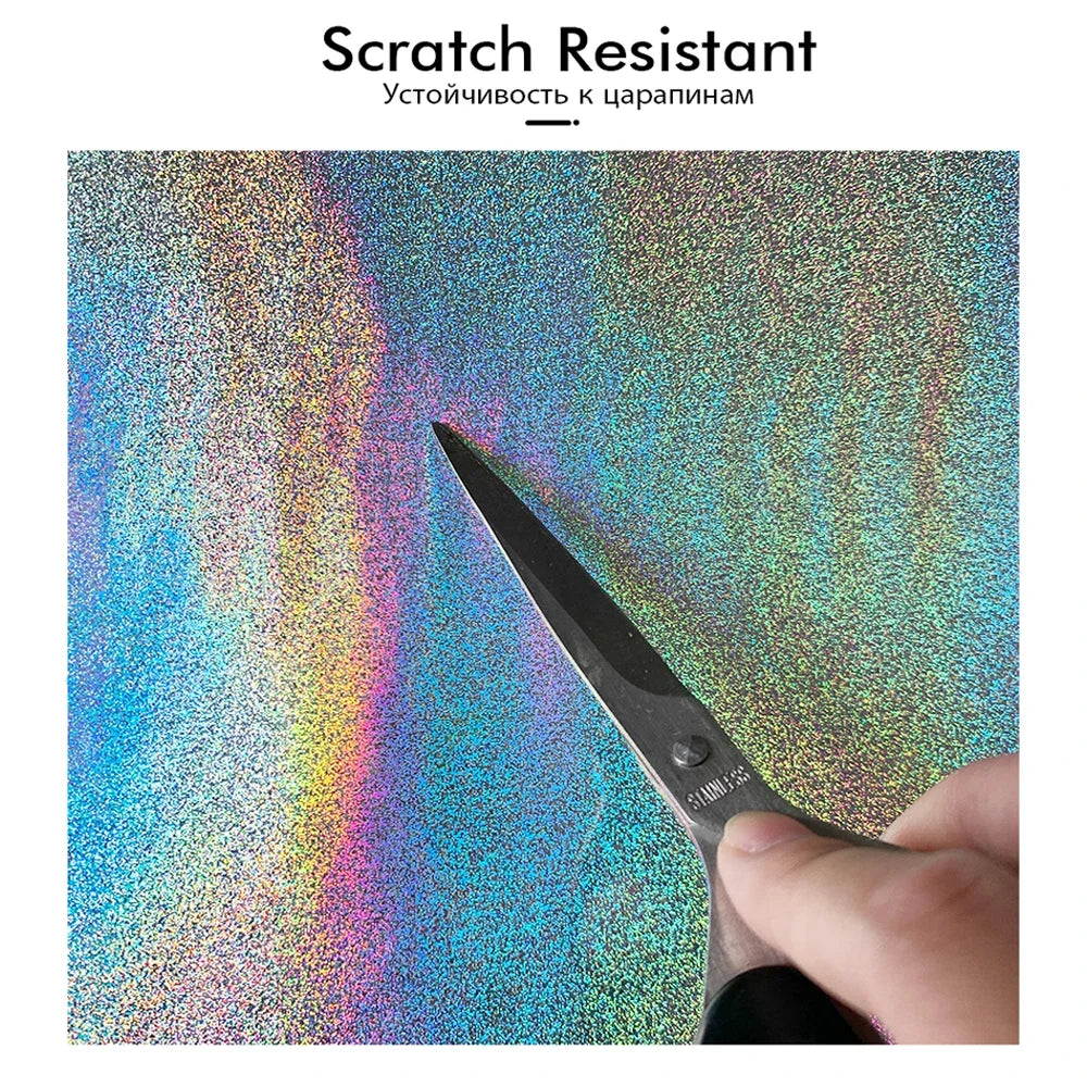 Car Stickers Laser Dot Silver Sticker Vinyl Wrap Diy Car Body Color Change Sticker Waterproof Scratch Resistant Car Accessories