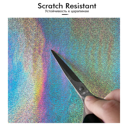 Car Stickers Laser Dot Silver Sticker Vinyl Wrap Diy Car Body Color Change Sticker Waterproof Scratch Resistant Car Accessories